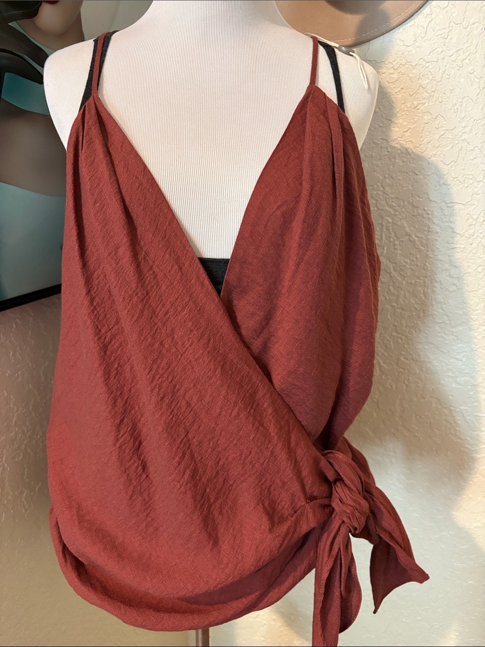 NWOT Joie Burnt Orange Wrap Tie Cami